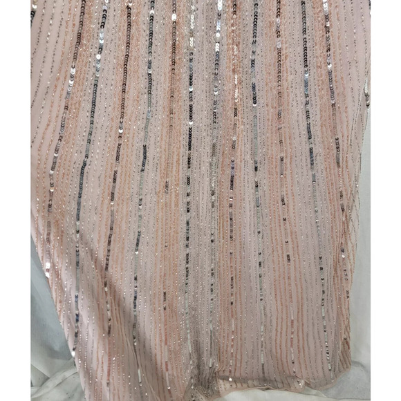 NWT Mac Duggal 93583 Wide Cape Sleeve Sequin‎ Gown SZ 16 Vintage Rose $698 - Picture 6 of 7